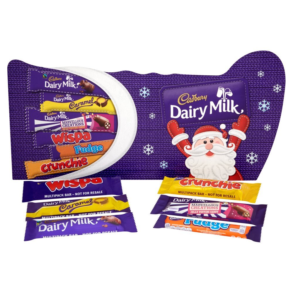 Cadbury Calza di Natale al cioccolato selezione assortita (208 grammi, confezione da 8)