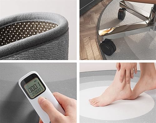 Miniatura 4 de Tapete redondo para silla de oficina para suelo de madera dura, computadora o juegos, tapete protector de suelo, tapete de protección de azulejos de