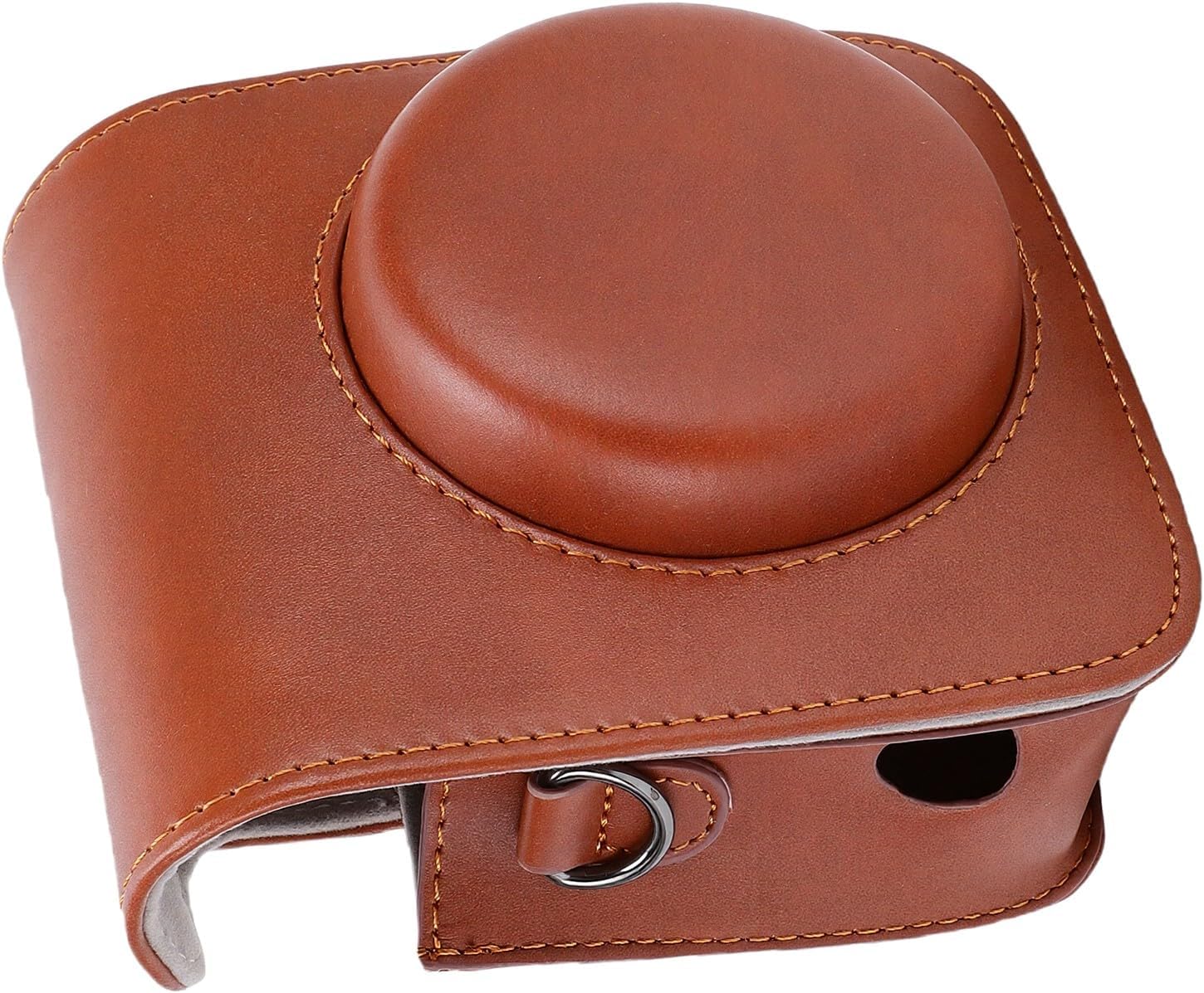 Yoidesu PU Leather Camera Case for Mini90, Magnetic Flip Cover Soft Lining Adjustable Vertical Retro Design with Shoulder Strap (Brown) image 2