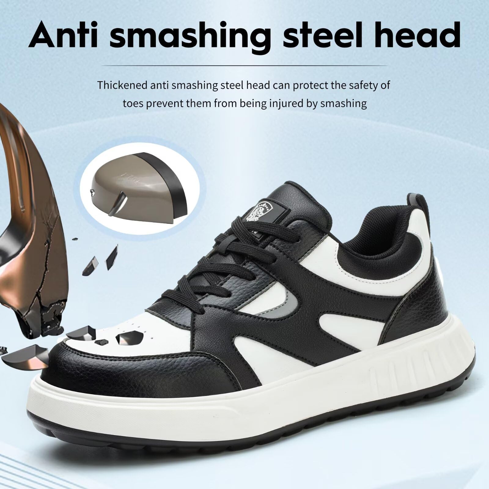 Scarpe Antinfortunistiche Uomo Donna Leggere Scarpe da Lavoro con Punta in Acciaio Comode Scarpe Sicurezza Traspiranti