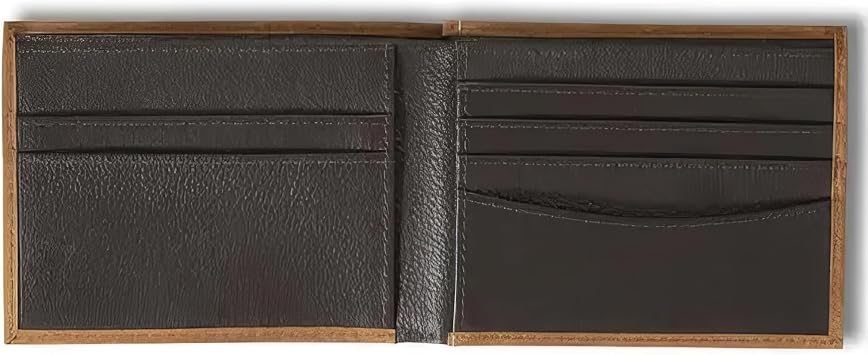 ARIAT Men's Leather Bifold Wallet, USA Flag, Medium Brown, 3-1/2 x 4-1/4