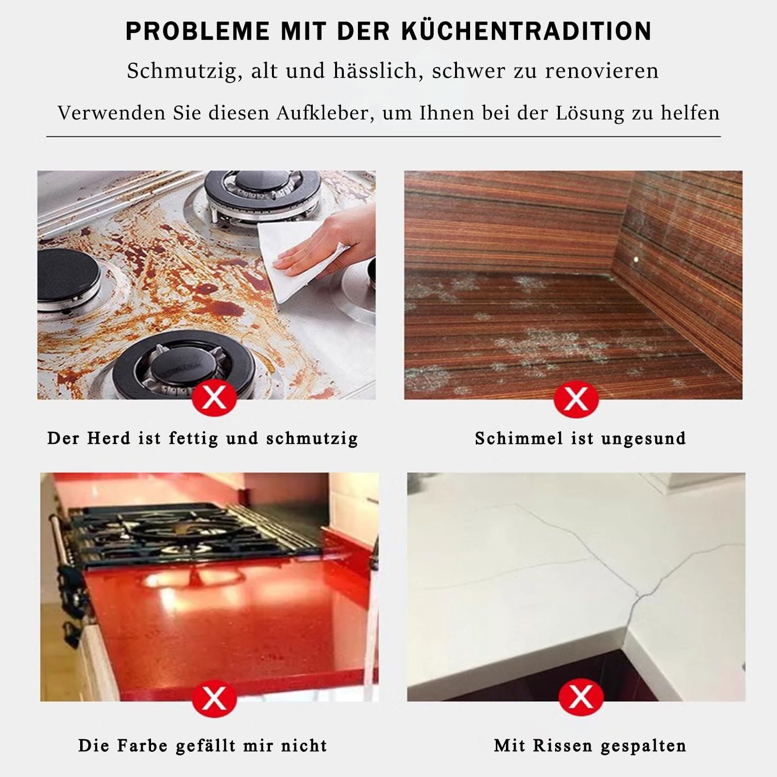 Carta adesiva staccabile e adesiva, pellicola autoadesiva for mobili effetto marmo - Adesivo impermeabile for tavoli e piani di lavoro, tovaglia in PVC, protezione for pareti e mobili(Dekofolie 001,80