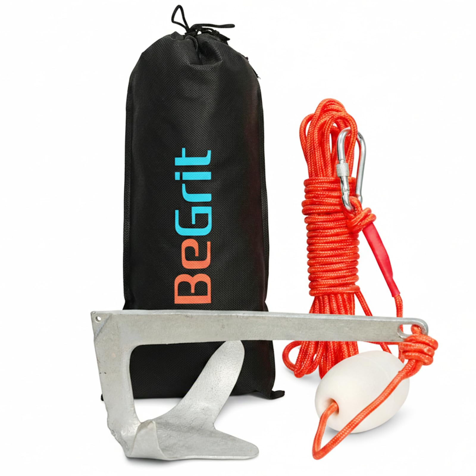 BeGrit Bruce Anker für Boot 1kg Stahlverzinkt Klappanker Verzinkt Anker