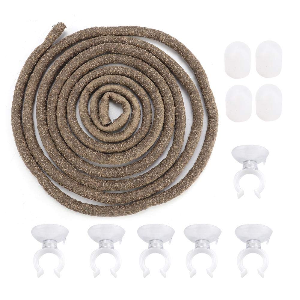 Materiale Ecologico Non Tossico Vite Artificiale Per Rettili Con Foglie | 3.28ft | Flessibile Con Ventose | Per Terrario Ramo Giungla Camaleonti