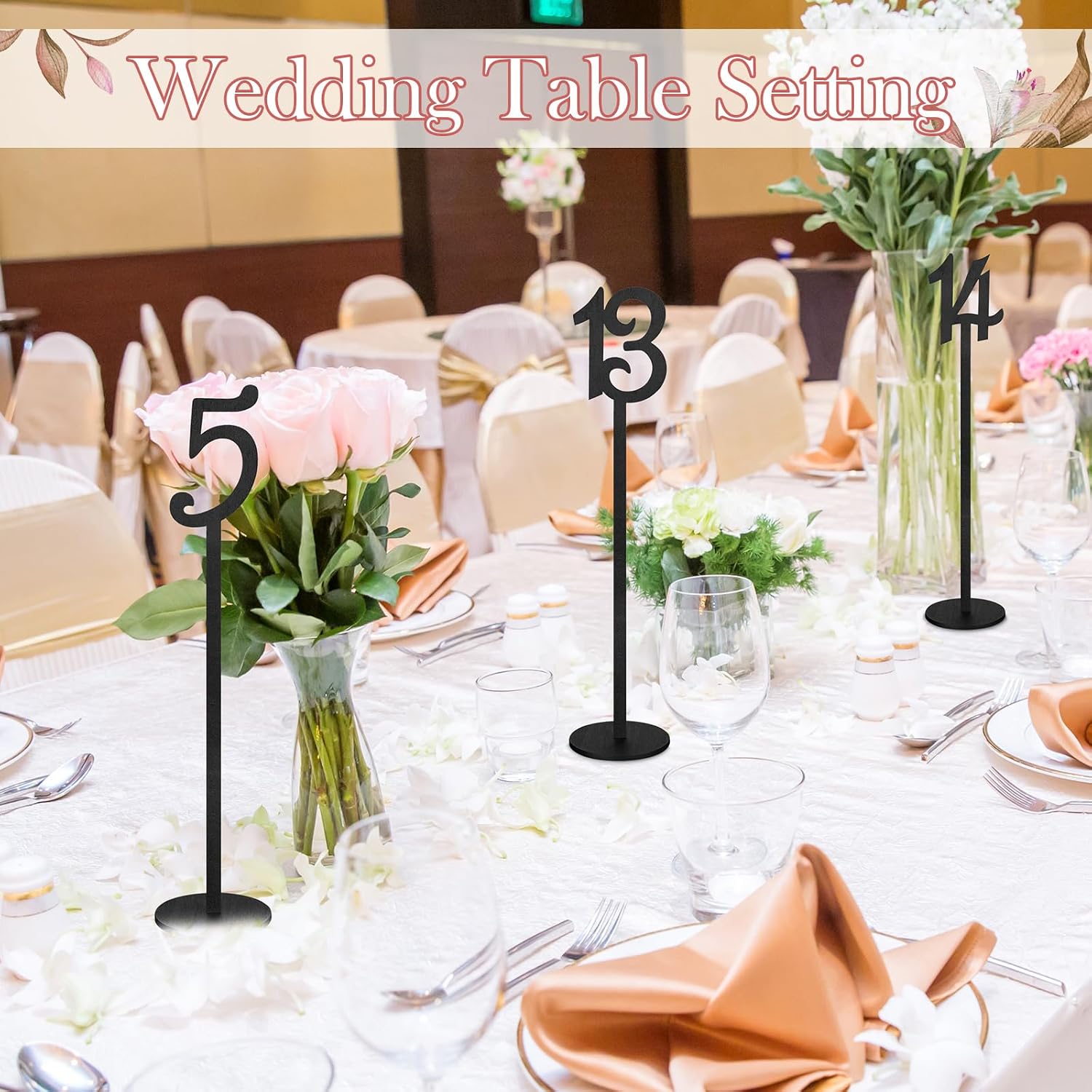 30 Pcs Wood Table Numbers Wedding 1-30 for Reception Stands Seat Table Numbers with Holder Base for Wedding Party Event Catering(Black)