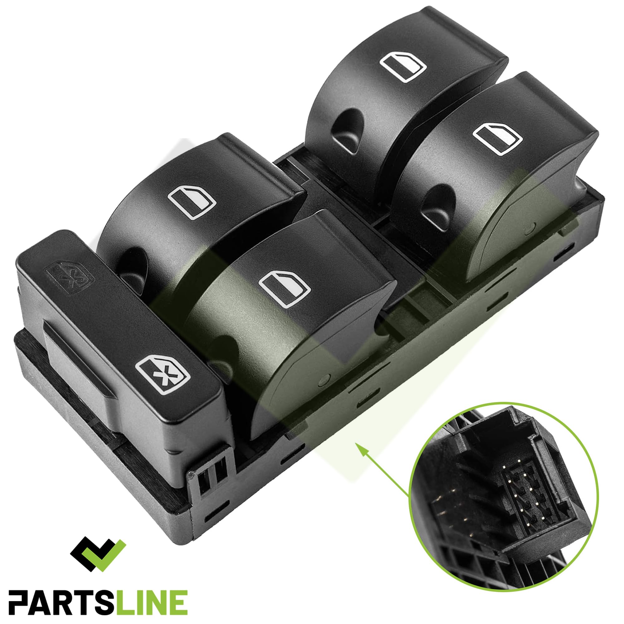 Partsline Platine Bouton de Lève Vitre Électrique Avant Gauche (côté conducteur) compatible avec A4 B6 B7 EXEO - 8E0959851 8E0959851B5PR