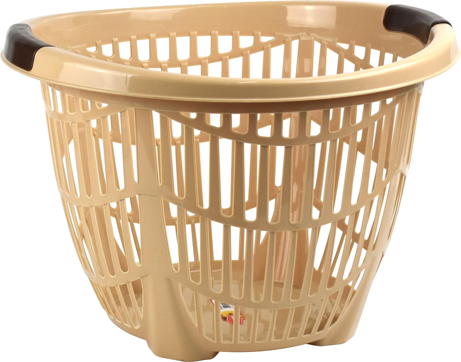 Senyayla Elite Deep Round Laundry Basket 49 x 45 x 35cm (Beige)