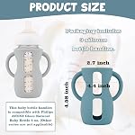 3 Pack Silicone Sleeves with Handles for Avent Natural Glass Baby Bottles, Anti Breakage Baby Bottle Holder, Compatible Philips Avent Glass Natural Baby Bottle 8 oz