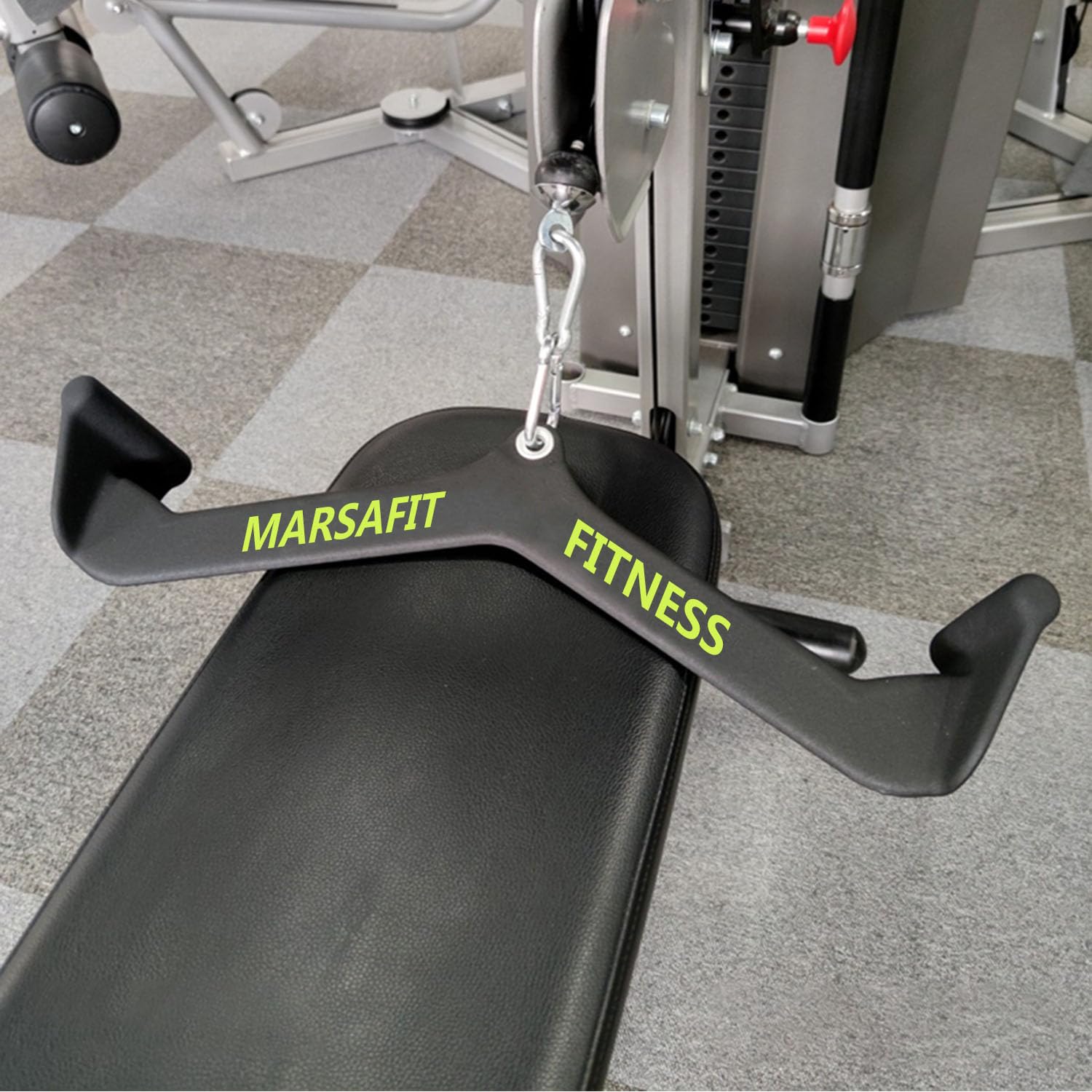 MARSAFIT Domowa Siłownia Fitness Wioślarstwo T-bar V-bar Koło Pasowe Mocowanie Maszyny, Biceps Curl Tricep Lat Pulldown Bar Back Strength Training Handle Grips Lat Pull Down Bar Press Down Ćwiczenia