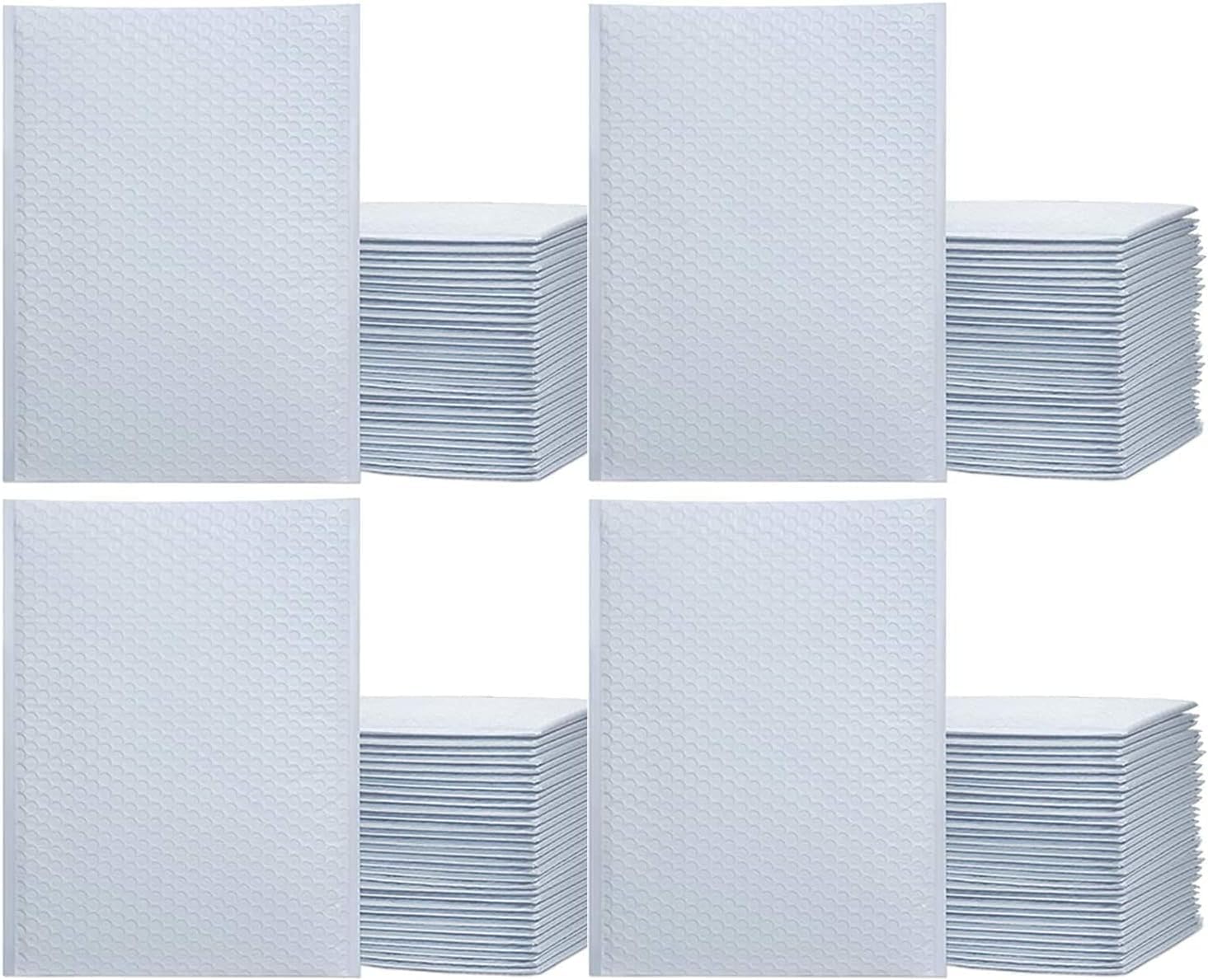 iMBAPrice 100#2 (8.5" x 12") Pure White Color SELF Seal Poly Bubble MAILERS Padded Shipping ENVELOPES (Total 100 Bags)