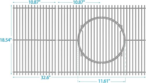 Vista 2 de Piezas de repuesto de rejilla gourmet para Weber Genesis II 400 Genesis II LX 400 Series Grill, rejilla de cocción para Weber Genesis II/LX E410
