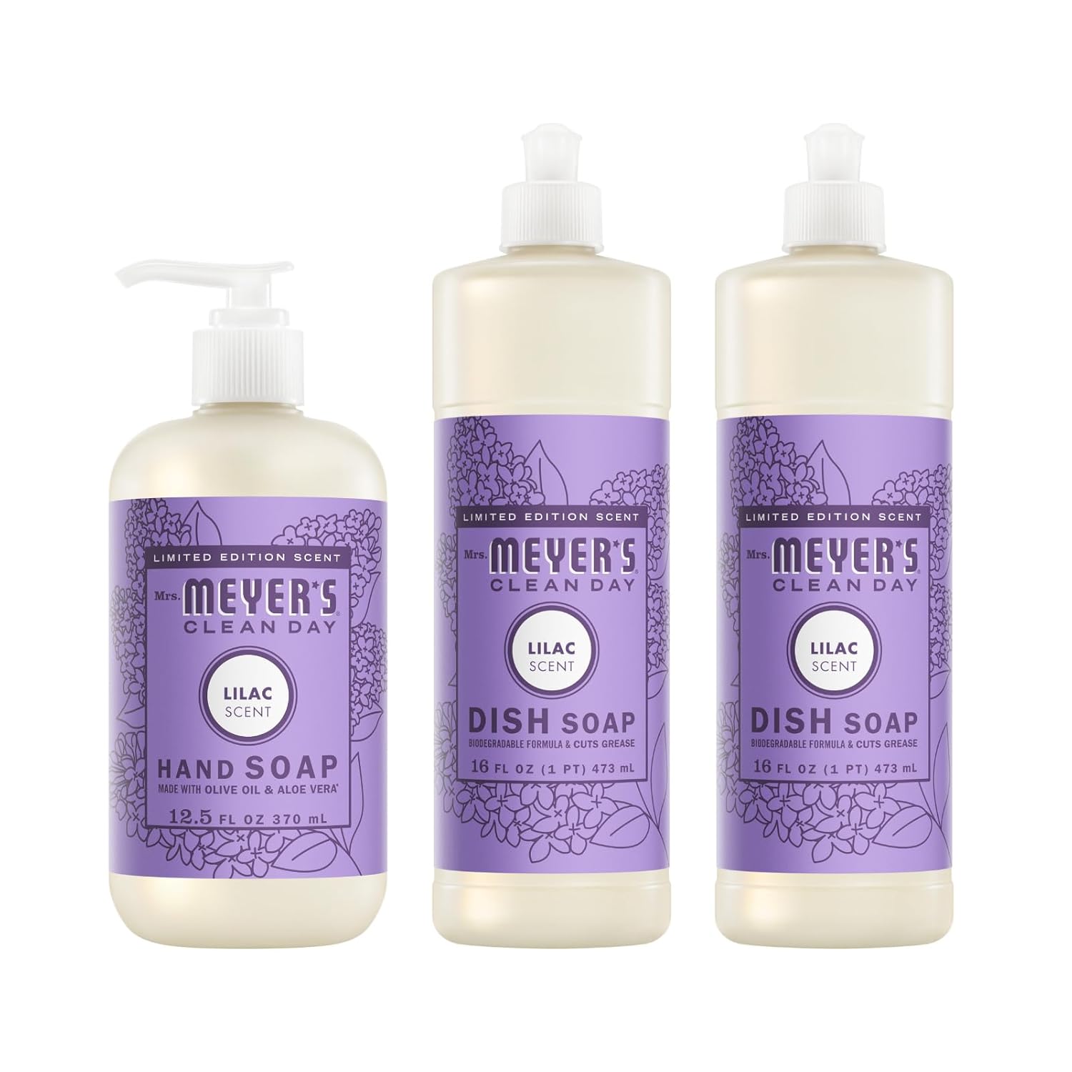 Mrs MEYERS CLEAN DAY Variety 2 Liquid Hand Soap 12 5 OZ 1 Liquid Dish Soap 16 FL