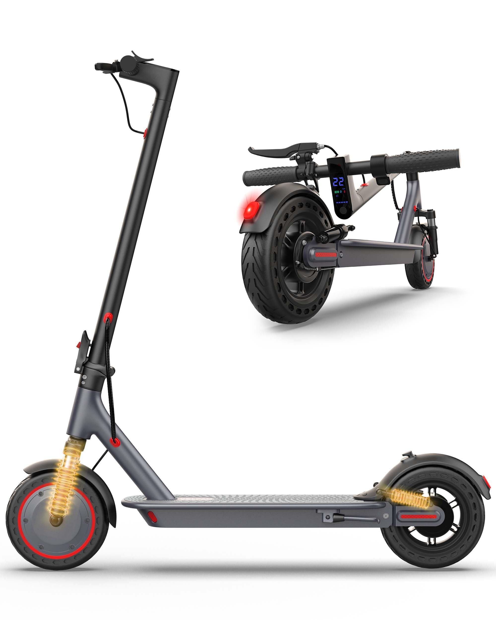 VOLPAM Electric Scooter with Dual Suspension, 19/22MPH, 500W/800W/350W Motor, 60/40/31/23/16Miles Long Range, Dual Braking, Max Load 264 lbs