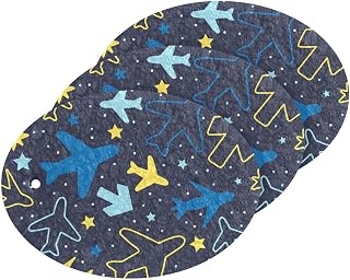 MAOBLYR Quick Absorption Household Cleaning Sponge,Double-Sided Reusable3.54x2.56In,Kitchen Tableware Multi-Purpose Cleaning 3 Sets-Cute Airplane in Kindergarten Style