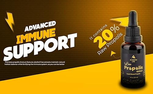 Miniatura 8 de Extracto de propóleo natural de abeja, 1.0 fl oz, tintura líquida avanzada para reforzar el sistema inmunológico y defensa estacional, suplemento de