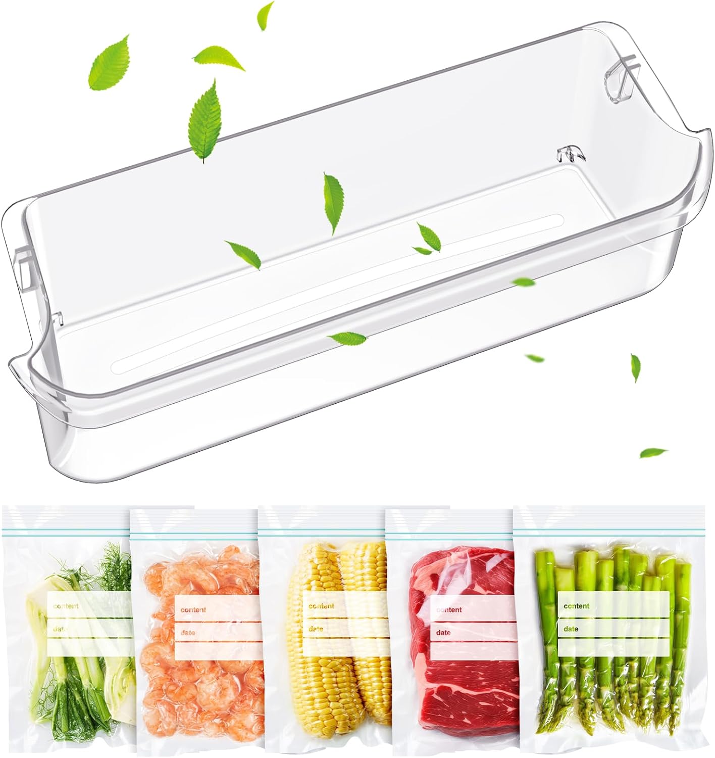 UPGRADED 241505301 241505300 Refrigerator Door Bin Shelf Compatible with Frigidaire FGSC2335TFB Door Shelf Replacement FGSC2335TDB FFSC2323TS8 FFSC2323TSA FFSC2323TS0 FGSC2335TF0 Upper Door Bin