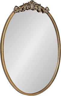 Kate and Laurel Arendahl Ornate Glam Oval Wall Mirror, 18 x 24, Antique ...