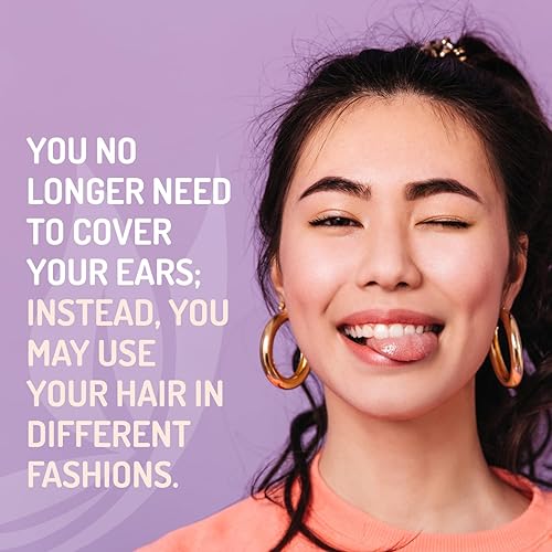 Miniatura 4 de Correctores de oídos, contiene 20 cintas adhesivas, resuelve problemas de orejas grandes con calcomanías de oreja al fijar las orejas traseras,