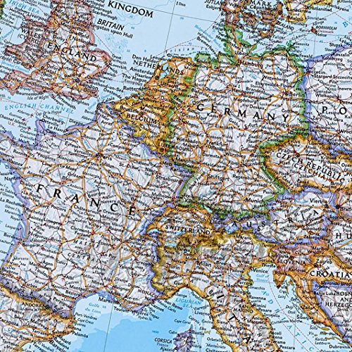 Push Pin Travel Maps Classic Europe With Brown Frame And Pins #TOP2