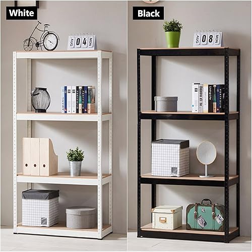 Miniatura 8 de Estantería de garaje de 4 niveles, estante de almacenamiento resistente, estantes de utilidad ajustables, estantes de metal para despensa, almacén,