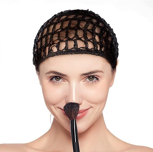 Miniatura 43 de Framendino, Red de ganchillo de malla para el pelo de rayón de punto de redecilla de redecilla de pelo adorno para dormir por la noche, accesorios