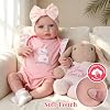 Muñeca Bebé Renacida BABESIDE Niña 17 Pulgadas con Cuerpo de Tela Suave | Muñeca Bebé Realista con Brazos y Piernas Móviles, Incluye Biberón y Accesorios de Cuidado para Jugar a Vestir, Juego de Roles y Regalos para Niños Mayores de 3 Años 3