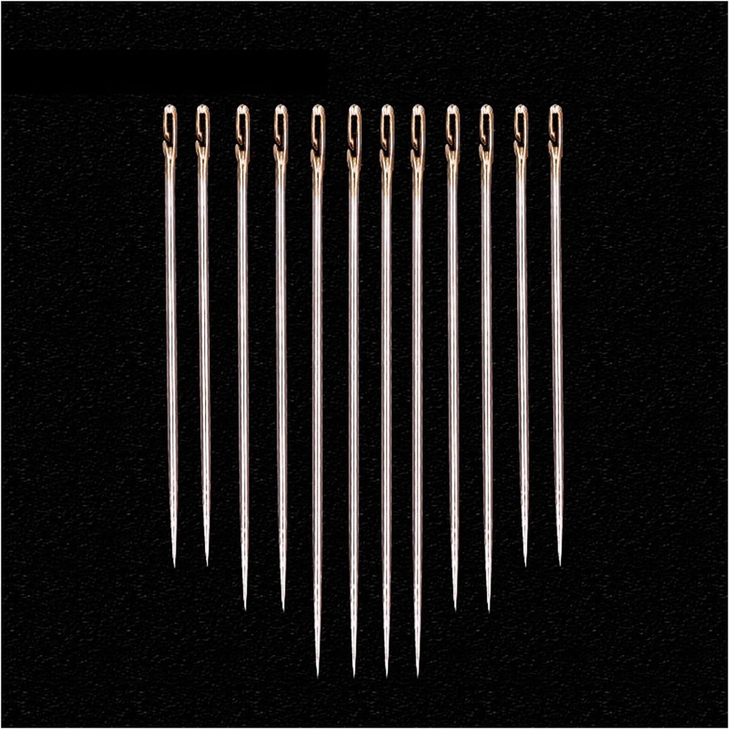 SBTRKT 12pcs Self Threading Needles Blind Needles Assorted Hand Stitching Needles for DIY Embroidery Sewing