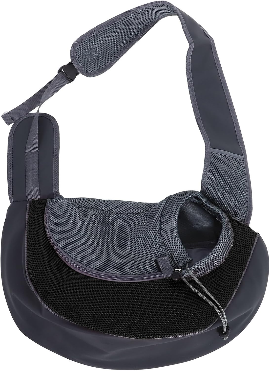 VALICLUD Pet Dog Sling Carrier for Small Dogs Breathable Puppy Carrier Sling Backpack Black L Size Suitable for Cats