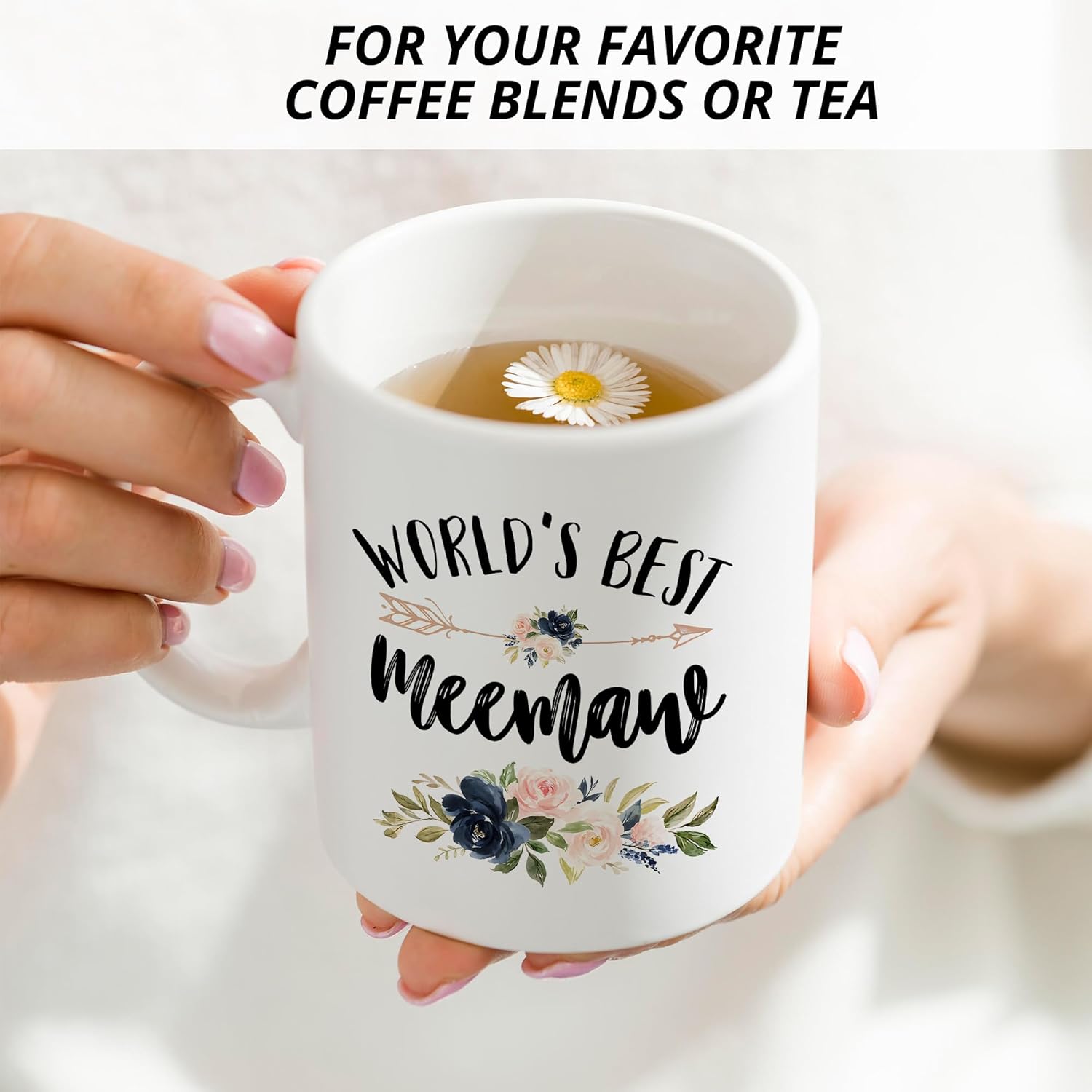 Meemaw Mug, Meemaw Coffee Cups Ceramic, World's Best Meemaw Coffee Mug, Meemaw Gifts, Grandma Gifts for Christmas, Best Grandma Gifts, Meemaw Coffee Mug Gifts for Meemaw - Image 4