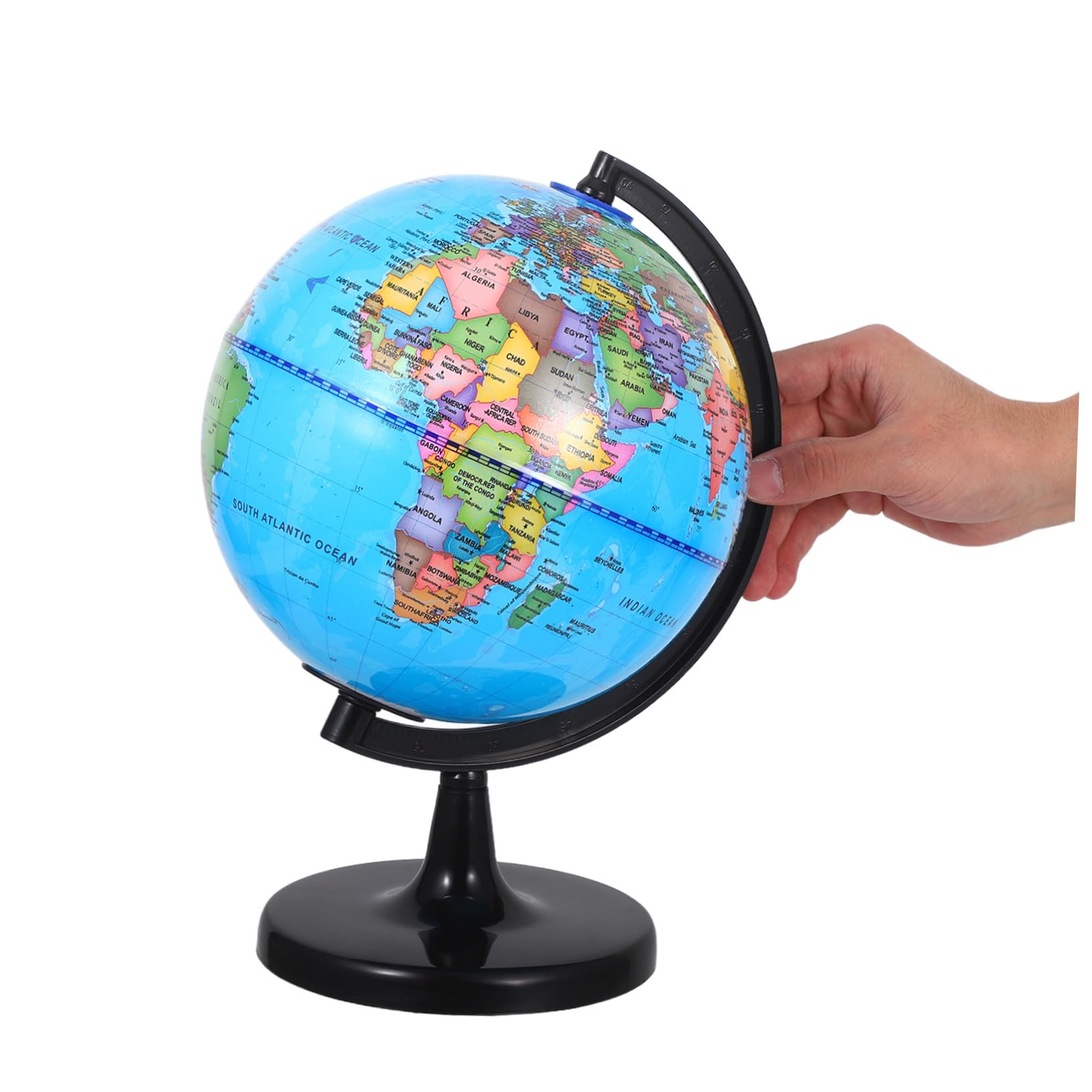 Housoutil Mappamondo Educativo Interattivo con Base Stabile in Plastica per Ragazzo Ragazza Mappa Geografica Mondiale per L'apprendimento a Casa in Ambienti Educativi