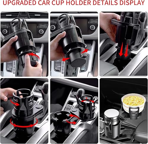 Miniatura 3 de Expansor de portavasos para automóvil 2 en 1 multifuncional con base ajustable compatible con Hydro Flask, Yeti, Nalgene, botellas grandes de 3240