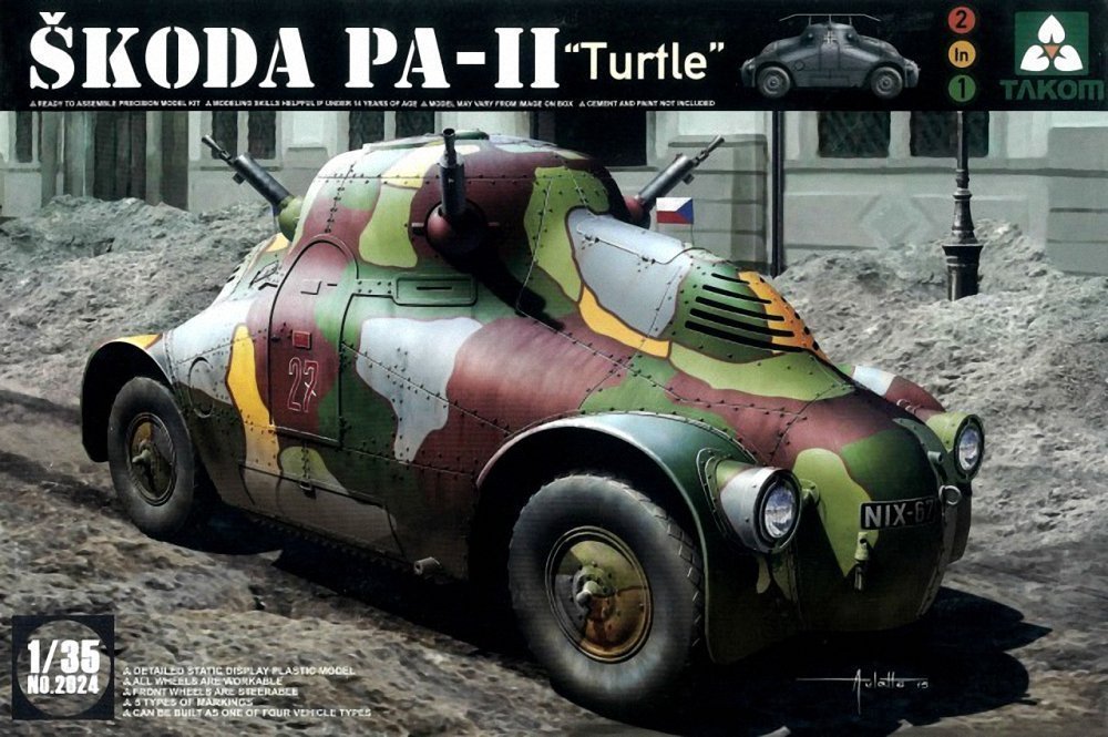 Amazon | TAKOM 1/35 シュコダ PA-II 「タートル」 チェコ軍