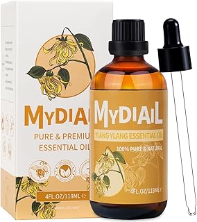 Ylang Ylang Essential Oil (4 OZ) Natural Ylang Ylang Oil Long Lasting Aromatherapy Essential Oil for Diffuser, Bathing, Skin & Hair Care, Massage, Candle Making, Perfume - 118ml