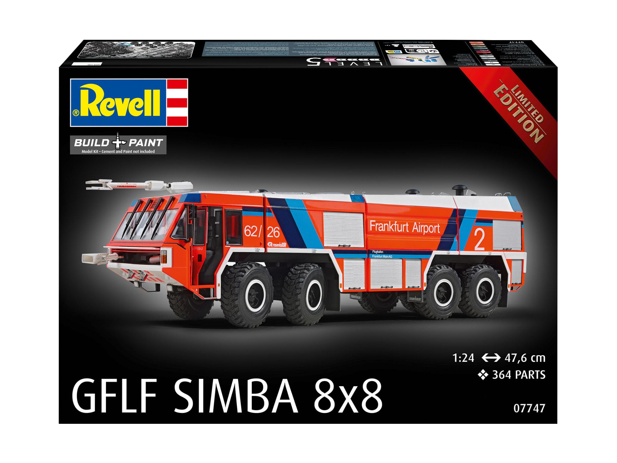 Revell 07747 GFLF Simba 8x8 (Edizione Limitata) 1:24 Scala - Kit modello in plastica non costruita/non verniciata