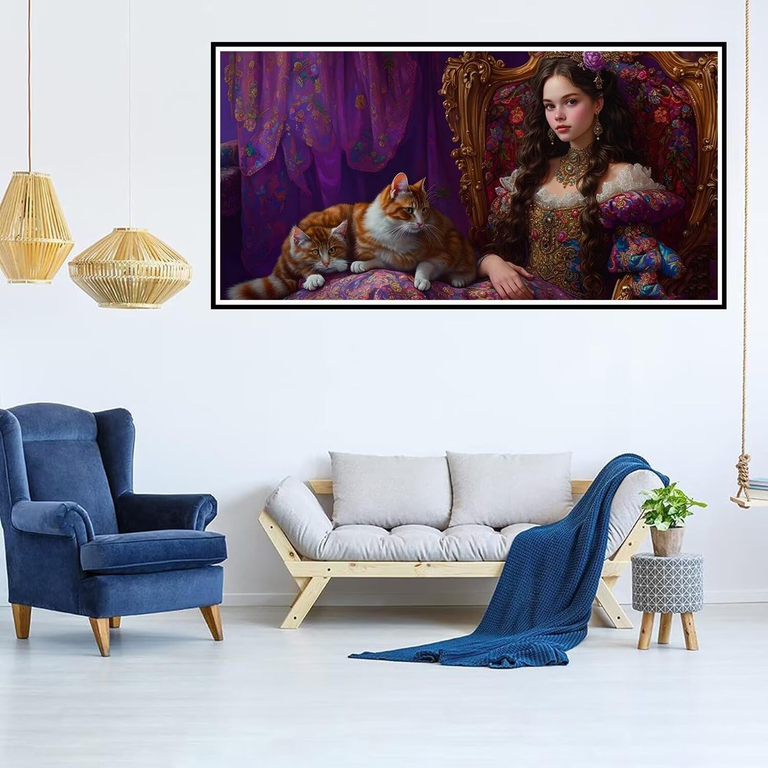 Zaafeen Zestawy do malowania diamentami dla dorosłych, retro, tulipany 5D, kwiaty, duży diament, sztuka, pełne akcesoria, pełne akcesoria, pełne wiercenie, kryształ górski, haft, obrazy, rękodzieło, sztuka, do dekoracji ścian domu, 50 x 150 cm