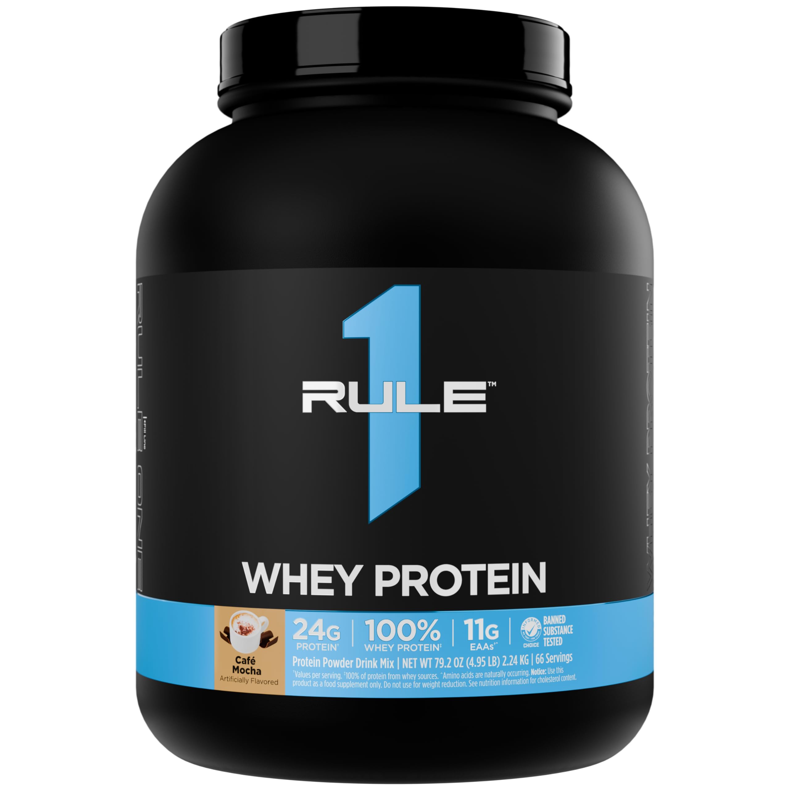 Rule1 1 R1 Whey Blend 100% Pure Whey Protein 5lbs Café Mocha