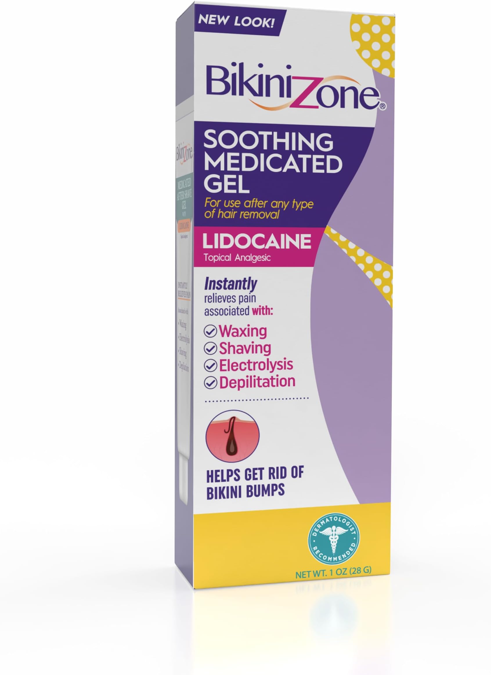 Medicated After Shave Gel Lidocaine Razor Bump Relief, 1 Oz, 1 Pack