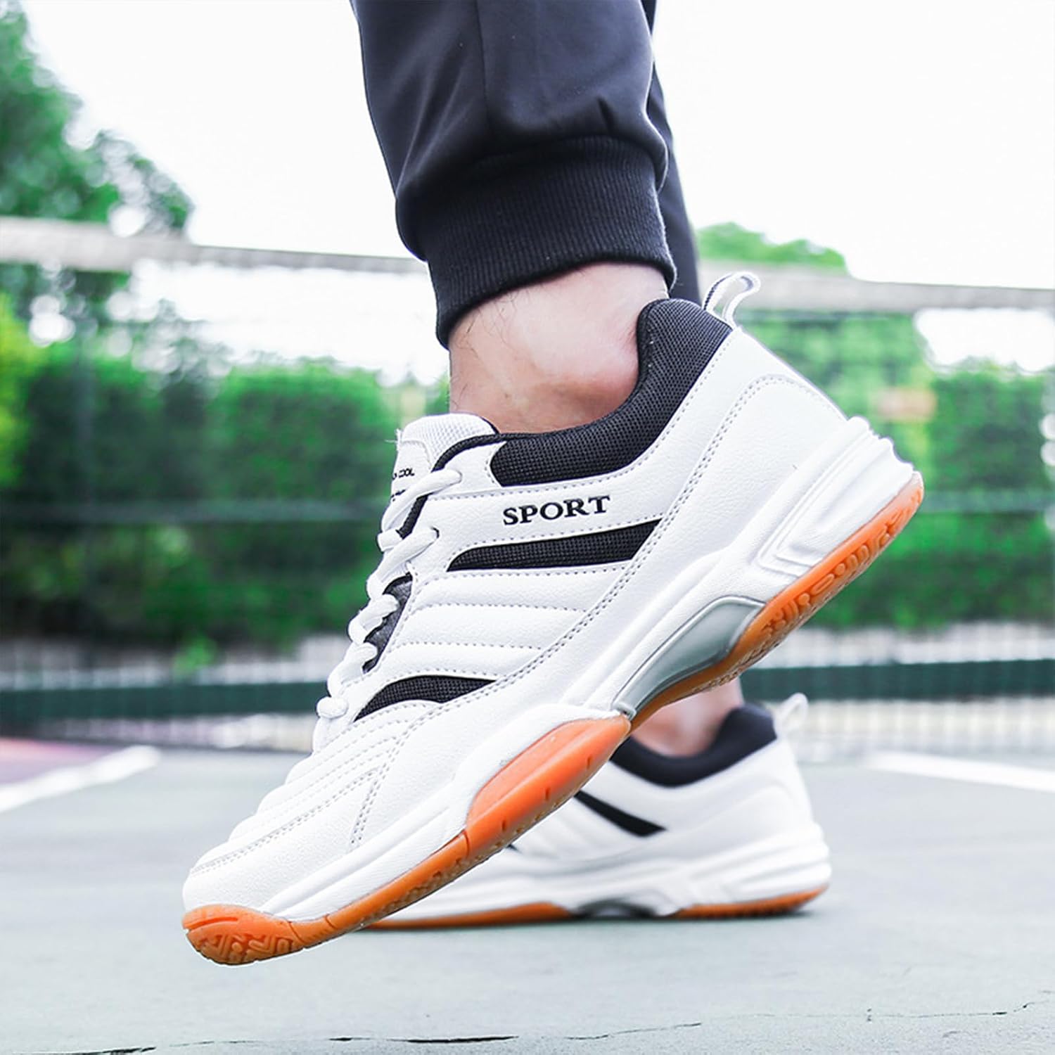 Mens Women Tennis Shoes Outdoor Sneaker Fashion Indoor Court Shoes for Pickleball, Badminton, Table Tennis, Volleyball