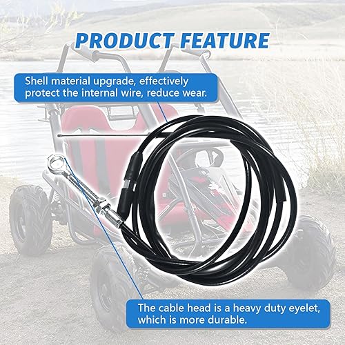 Miniatura 5 de 75 '' VM22 VM24 PZ27 Go-Kart Cable del acelerador - Extremo recto