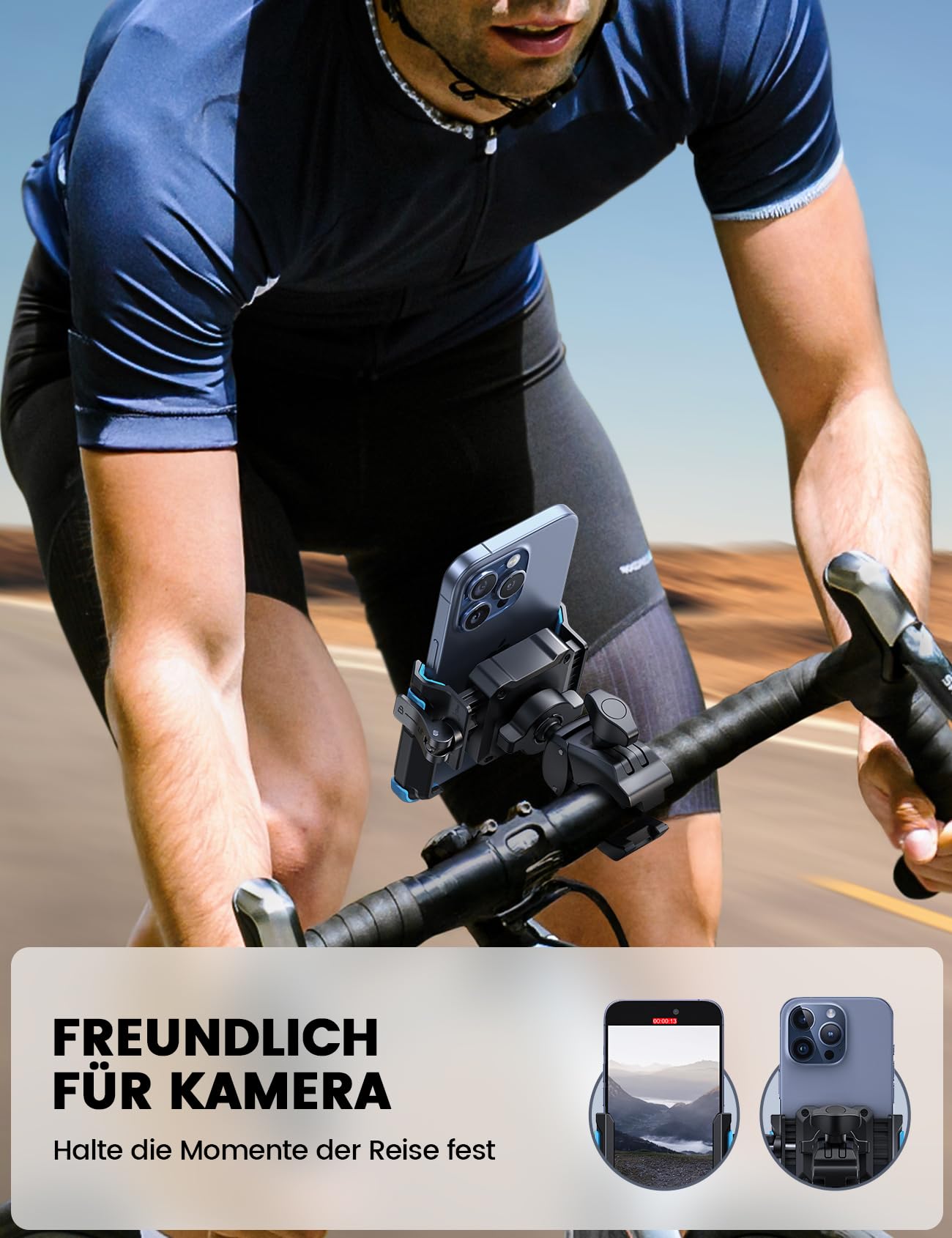 Lamicall Motorradhalter: 1-Sekunden-Sperre, 360 Drehung