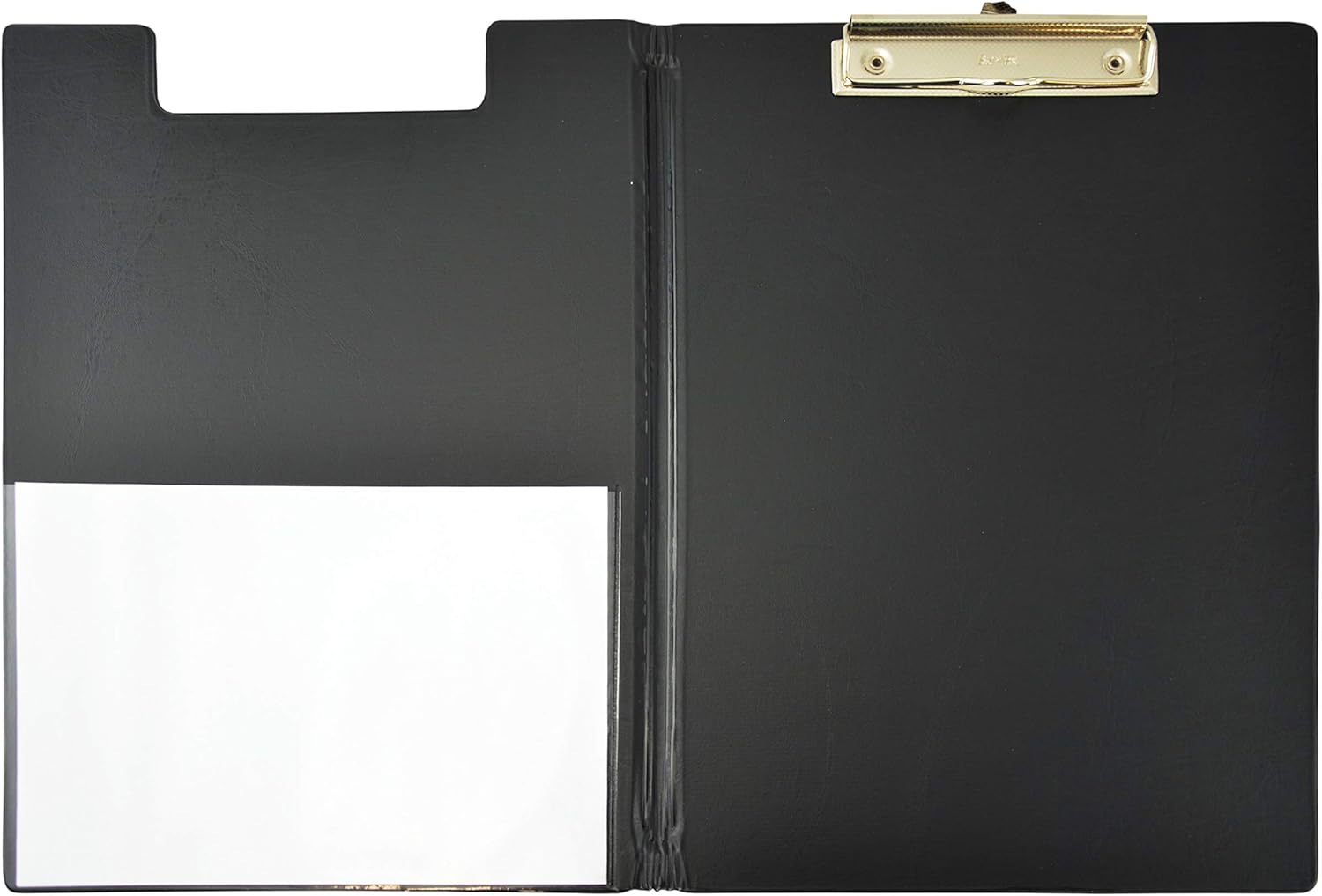 Bantex, Clipfolder A4, Spring Clip Mechanism, Clear Pocket for Storage, Retractable Hanging Hook, Durable PVC, Black