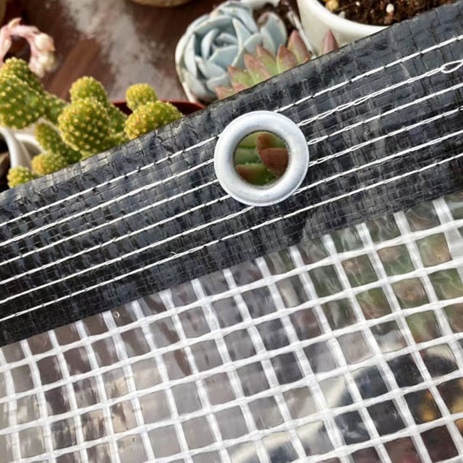 Garten Schattierungsnetz Schattiernetz, weiß Schattennetz, 50% UV-Beständiges,mit Ösen,für Garten/Pflanze/Gewächshaus/Scheune/Außen/Hof/Dach(Size:2 * 2m)
