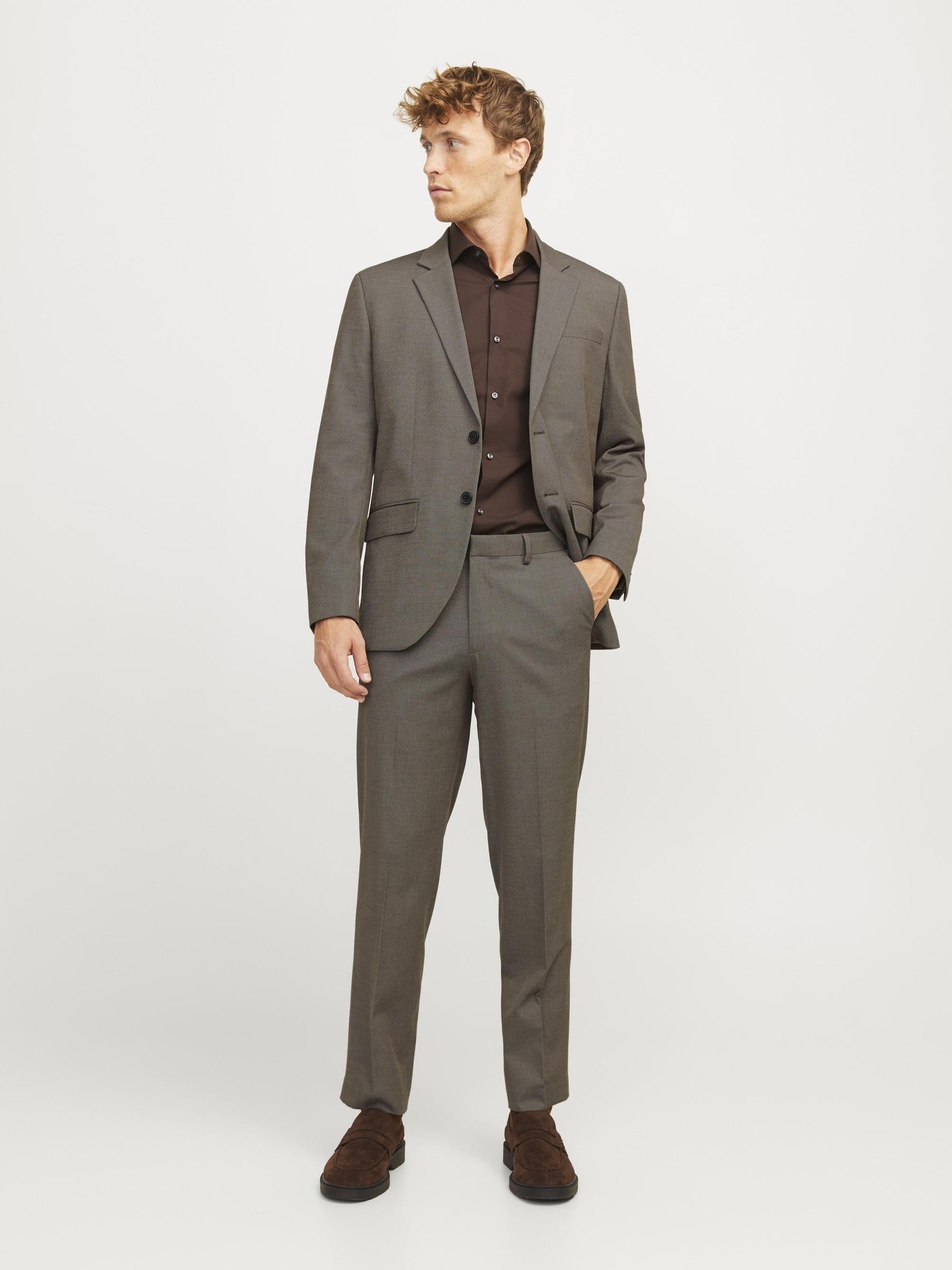 Jack & Jones JPRBUSHWICK Mathew Regular Suit, Greige/Fit:regular Fit, 54
