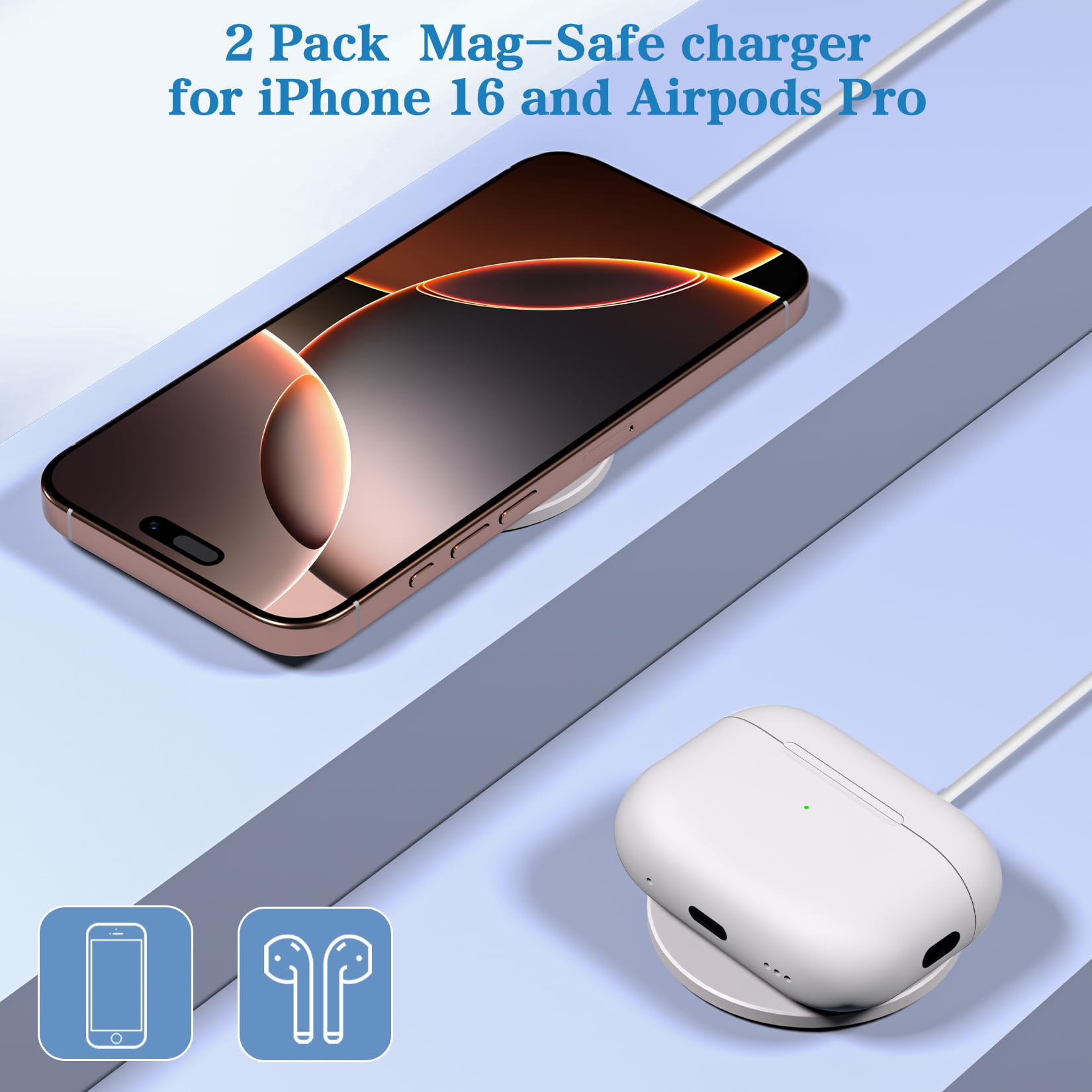 Amazon.com: Magnetic Wireless Charger 2Pack Apple 10FT Magsafe