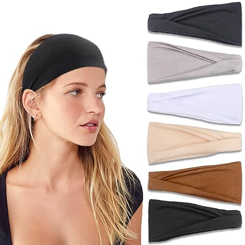 Miniatura 8 de IVARYSS Diademas para mujer, antideslizantes, elásticas de alta calidad, accesorios para el cabello, para yoga, moda, entrenamiento, viajes o