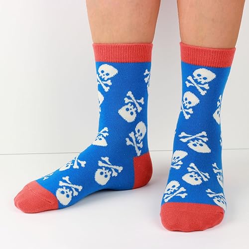 Miniatura 7 de COTTON DAY Kids Boys Fun Novelty Socks Colorful Pattern Design Shark Scull Robot Dinosaur