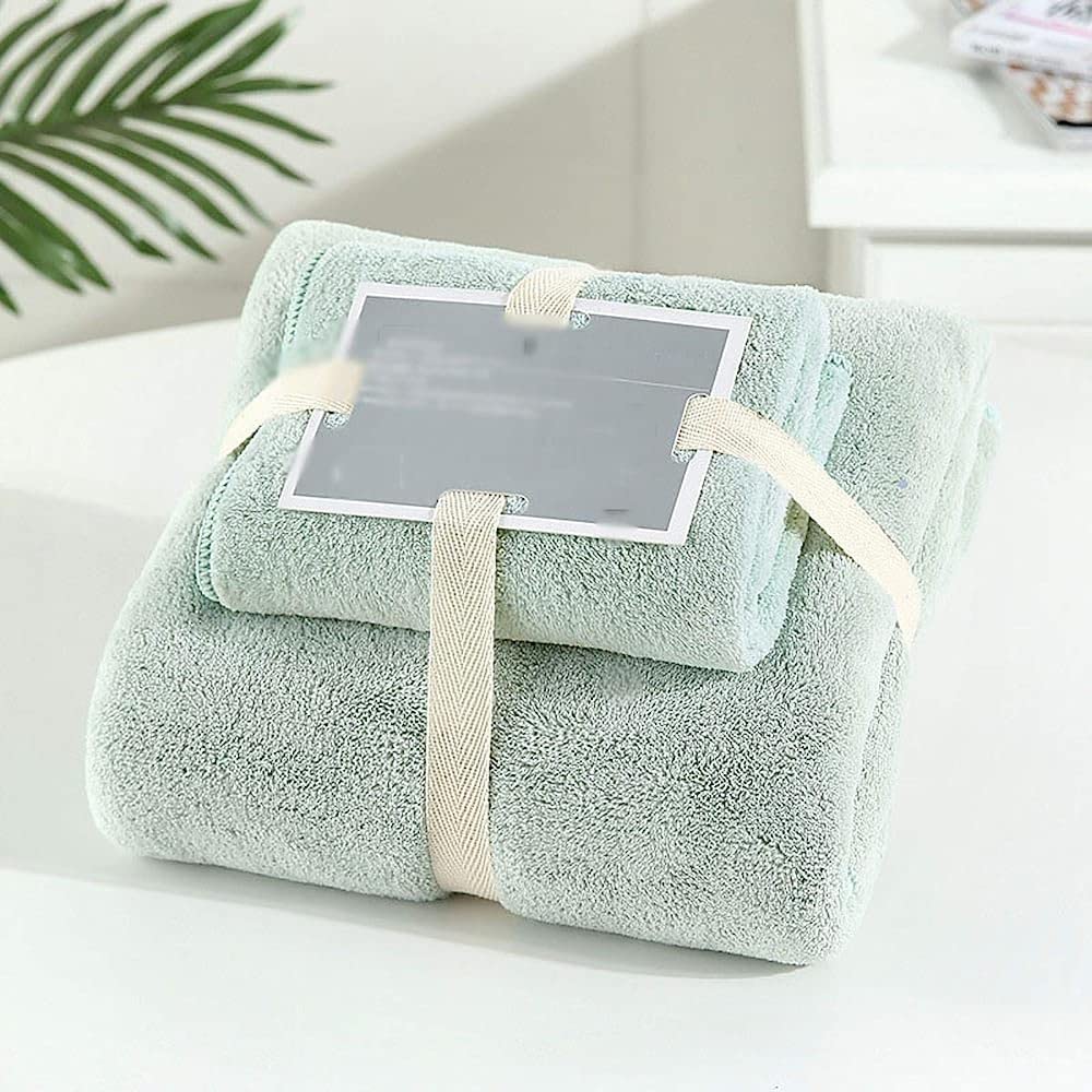Serviettes de bain absorbantes TILEZE en maille corail douce | Lot de 3 pièces