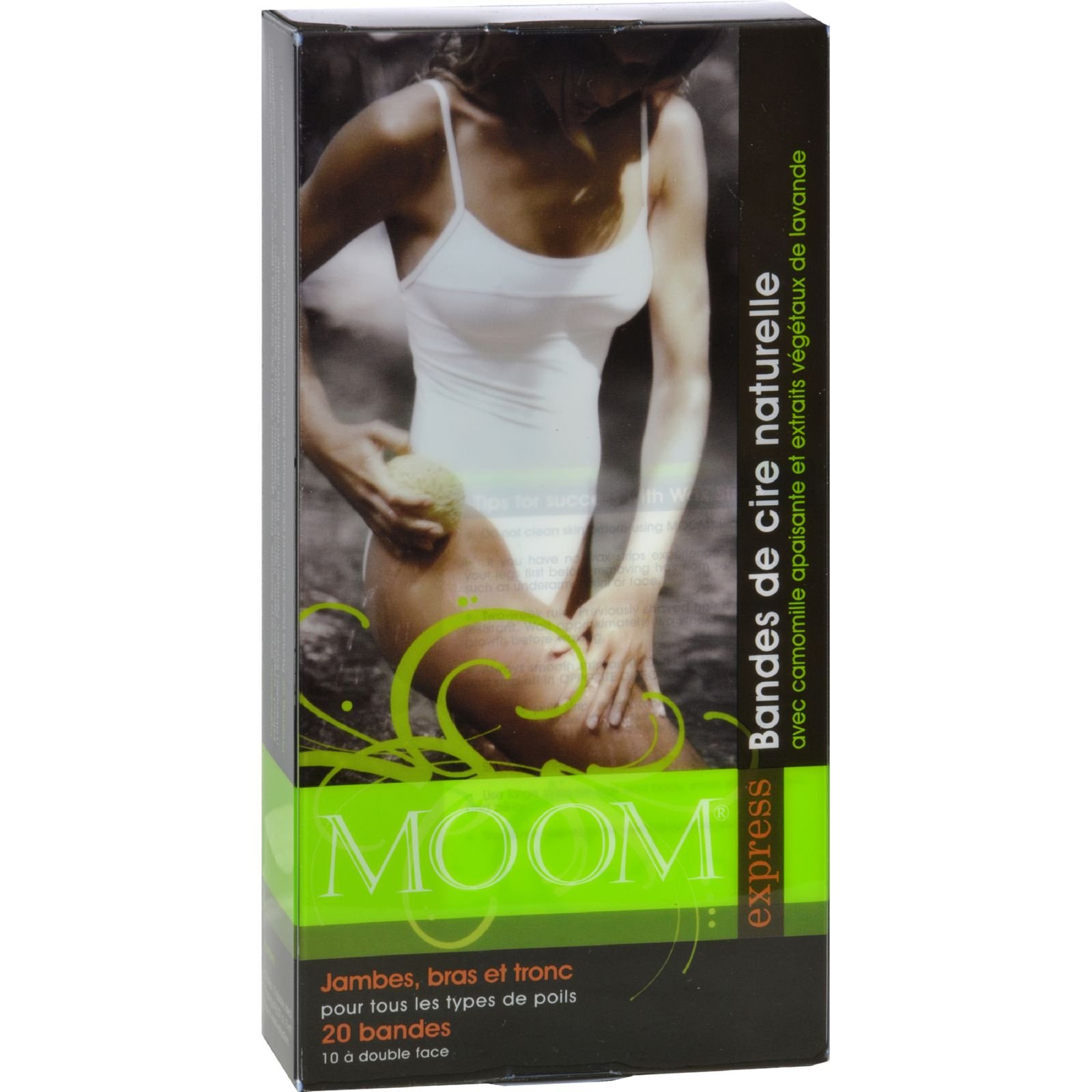 MOOM EXP PRE WAXD STRP,Leg&BDY, 20 Strip