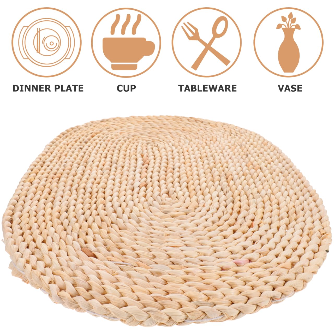 Cabilock Set de Table Oval en Paille de Maïs Tressée Naturelle 30x45 Cm Antidérapant Résistant la Chaleur pour Table à Manger Usage Quotidien Décor Rustique