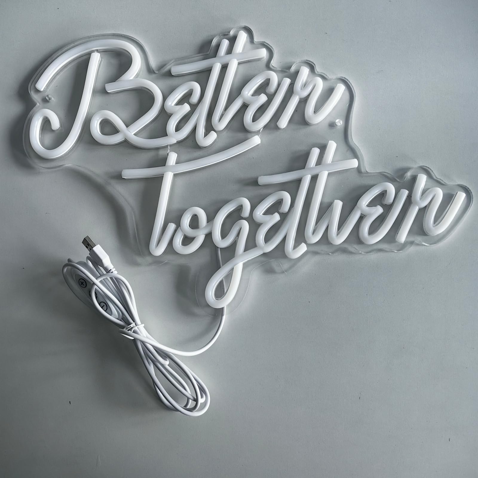 Better Together Neonlicht für Wand Deko, Neon Schild für Hochzeiten, Verlobungen, Partys, Zuhause, Schlafzimmer, Bar, Geburtstage